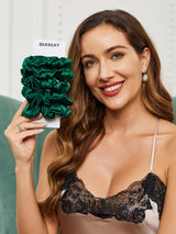 [Mørkegrøn] SilkSilky-DK Scrunchie 002
