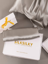 [Grå] SilkSilky-DK 30Momme Pudebetræk 005