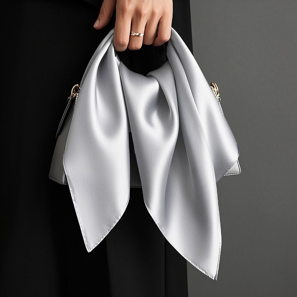 [Grå] SilkSilky-DK Halstørklæde 001