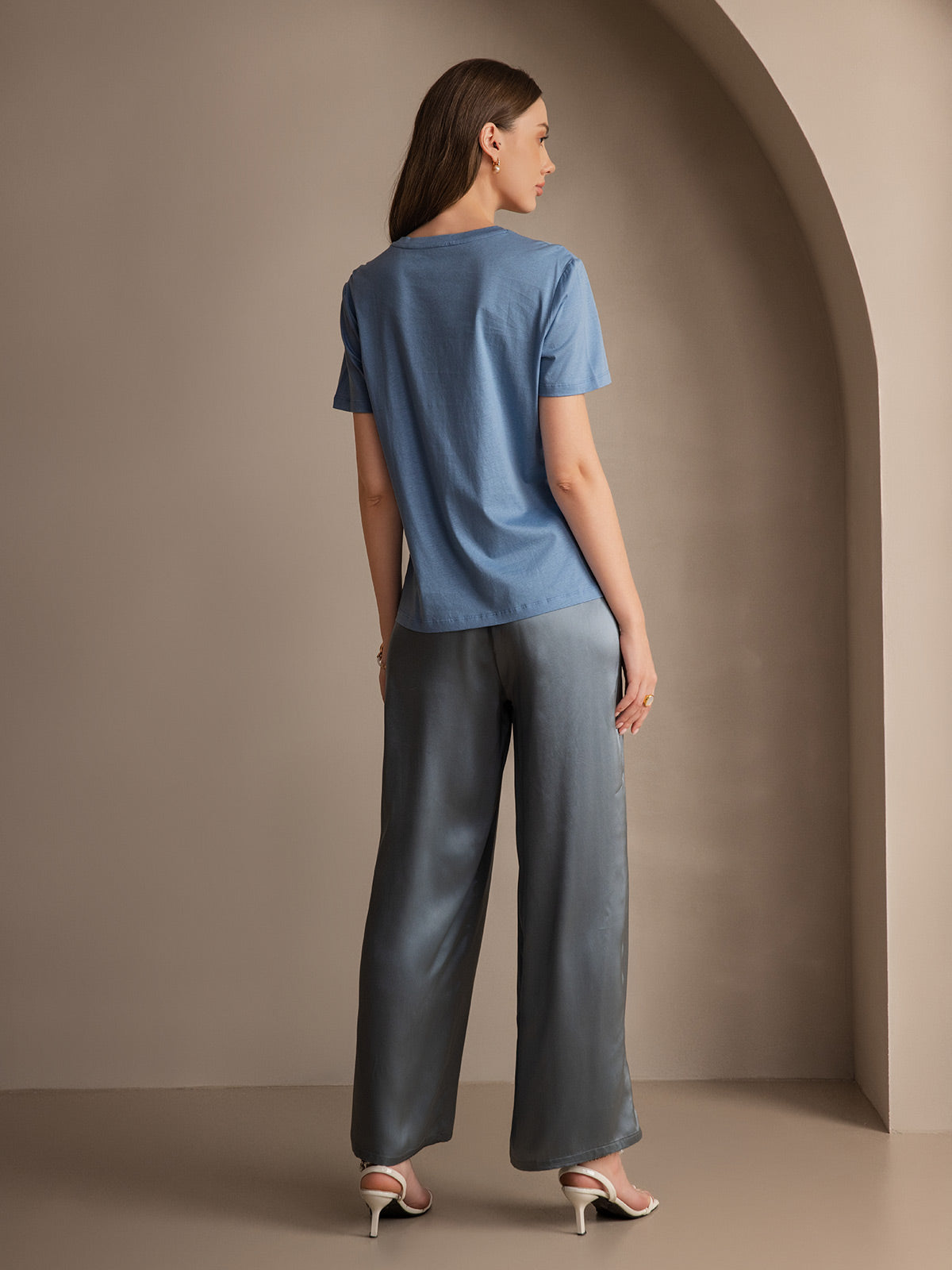 [Gråblå] SilkSilky-DK Womens Pants 004