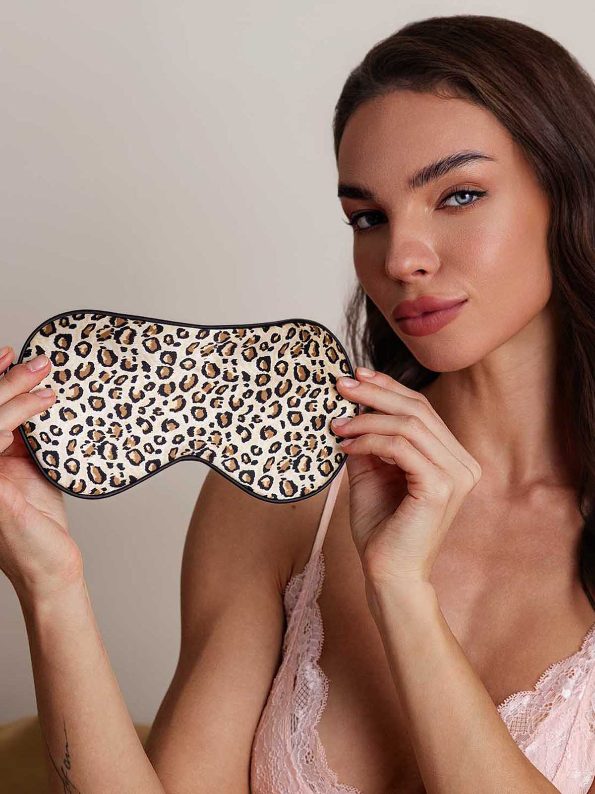 [Leopard] SilkSilky-DK 19Momme Eye Mask 004