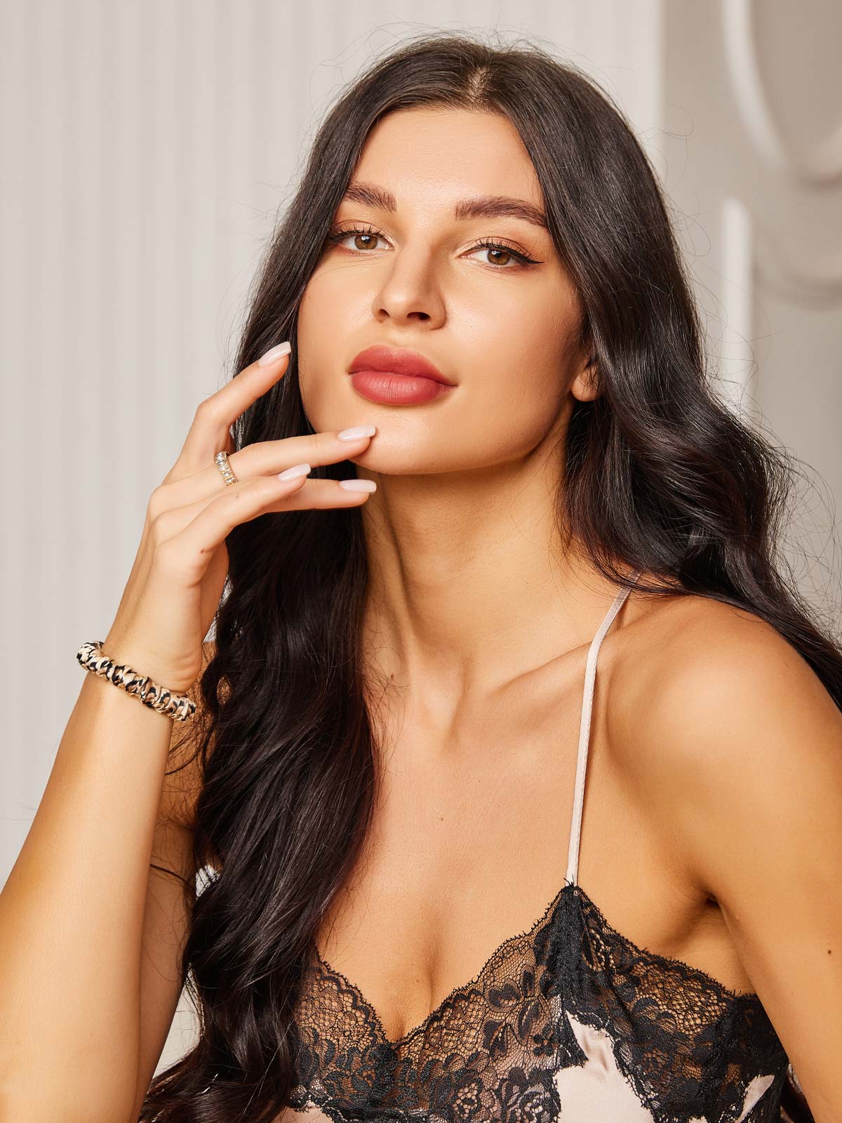 [Leopard] SilkSilky-DK 19Momme Scrunchie 002