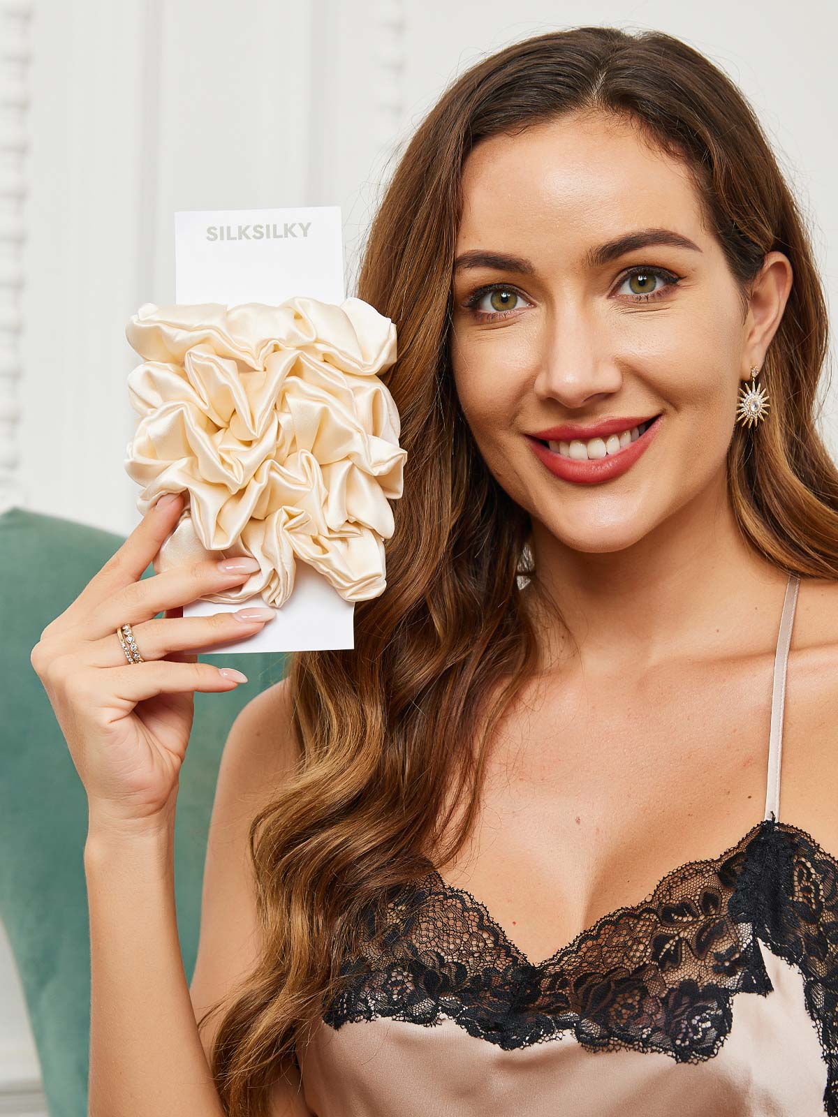 [Lys Beige] SilkSilky-DK 19Momme Scrunchie 001