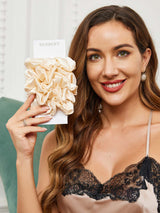 [Lys Beige] SilkSilky-DK Scrunchie 001