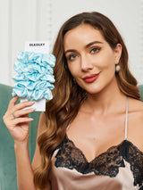 [Lyseblå] SilkSilky-DK Scrunchie 001