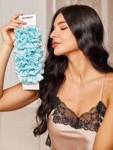 [Lyseblå] SilkSilky-DK Scrunchie 001