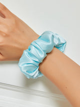 [Lyseblå] SilkSilky-DK Scrunchie 001