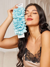 [Lyseblå] SilkSilky-DK Scrunchie 002