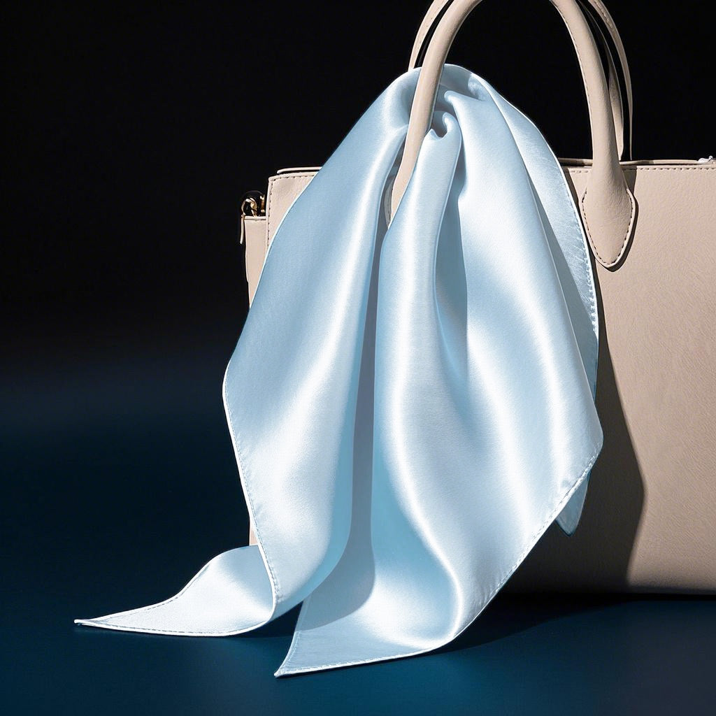 [Lyseblå] SilkSilky-DK Halstørklæde 001