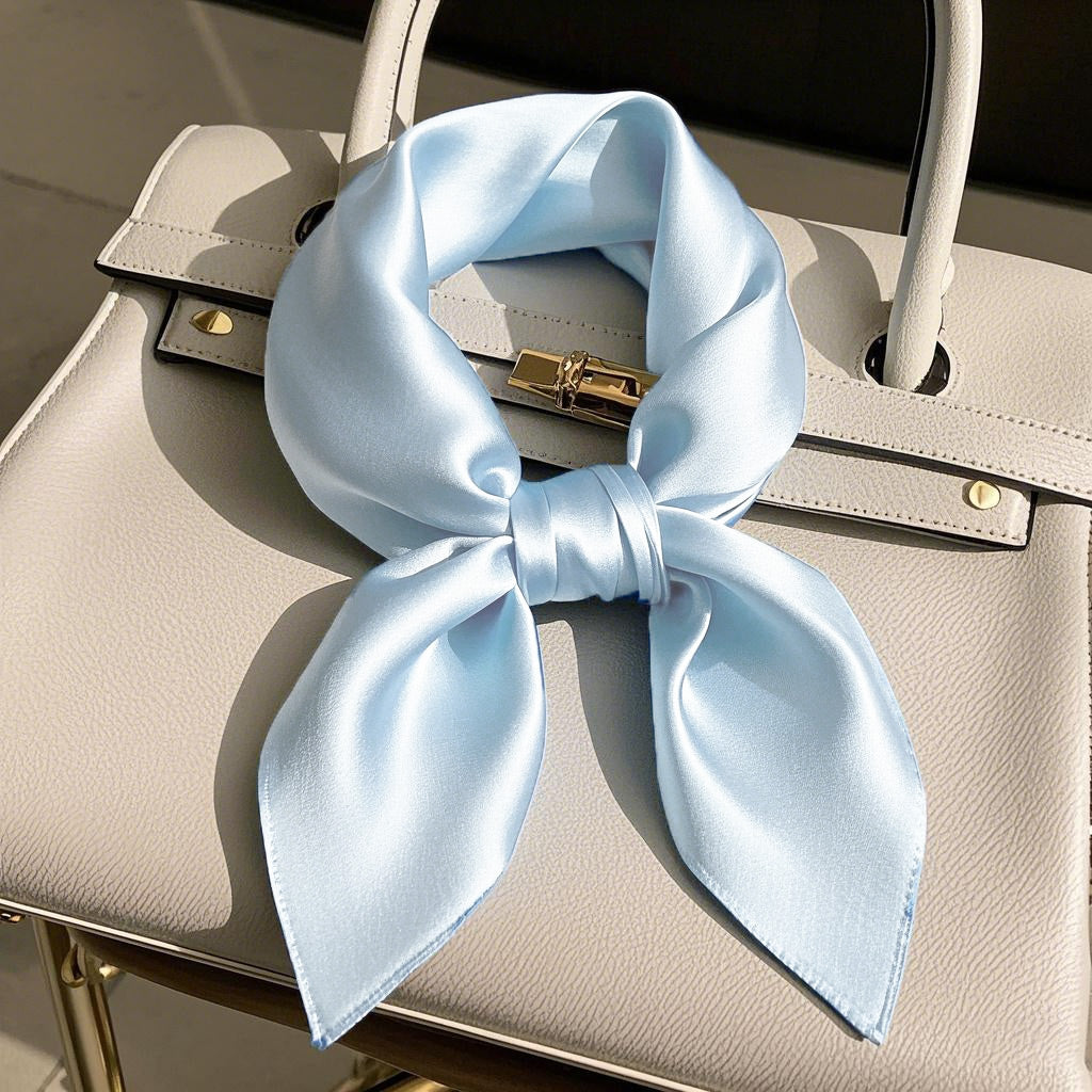 [Lyseblå] SilkSilky-DK Halstørklæde 003