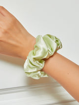 [Lysegrøn] SilkSilky-DK Scrunchie 001