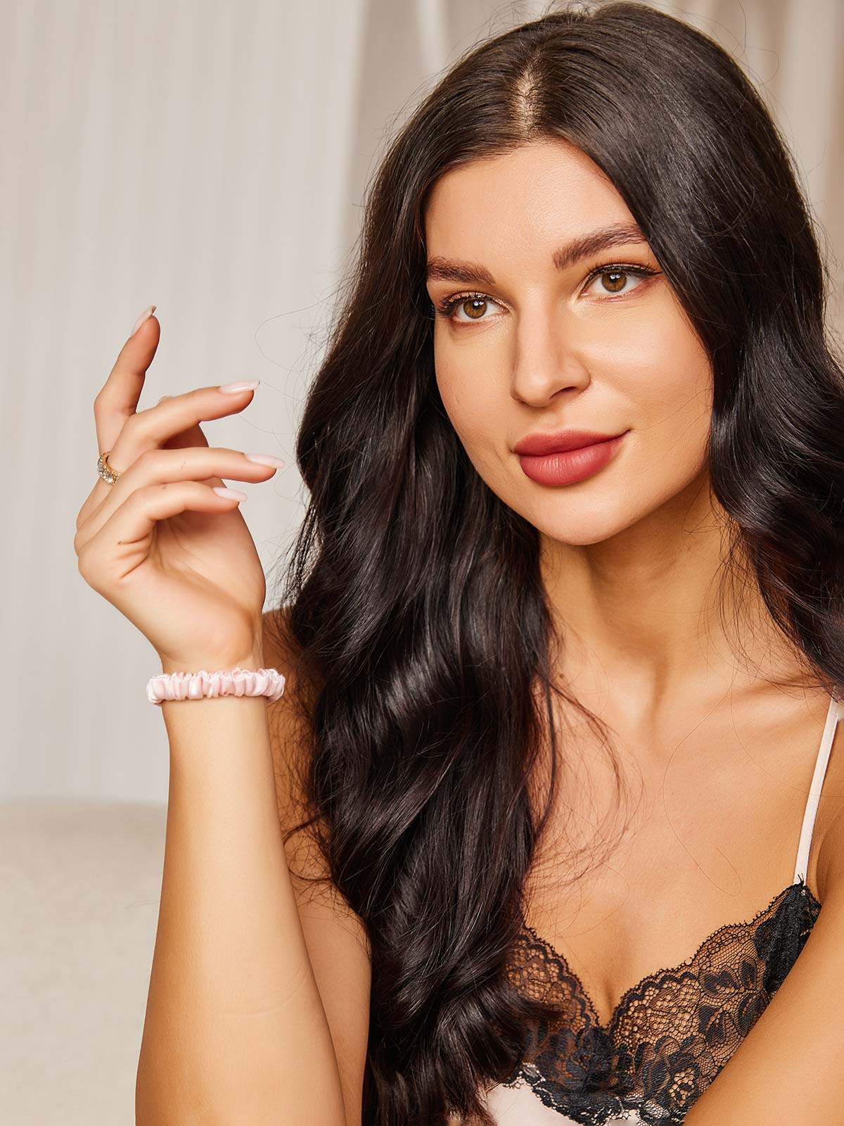 [Lys Pink] SilkSilky-DK 19Momme Scrunchie 003