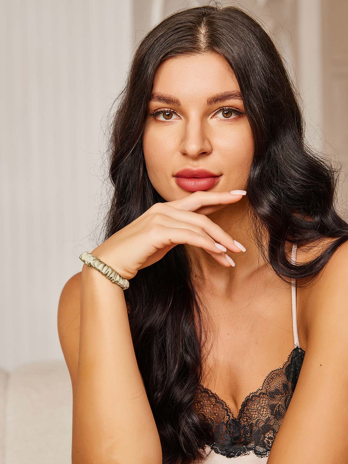 [Mintgrøn] SilkSilky-DK 19Momme Scrunchie 003