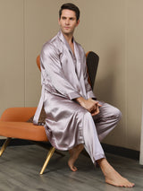 [Bleg Mauve] SilkSilky-DK 19Momme Mens Robe 003