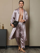 [Bleg Mauve] SilkSilky-DK 19Momme Mens Robe 004