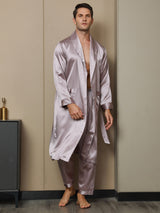 [Bleg Mauve] SilkSilky-DK 19Momme Mens Robe 005