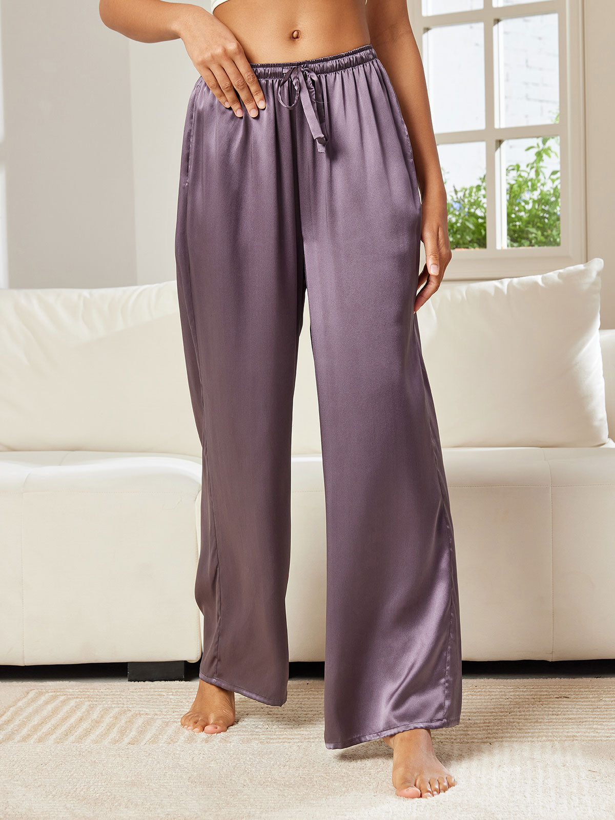 [Lilla Grå] SilkSilky-DK Womens Pants 005