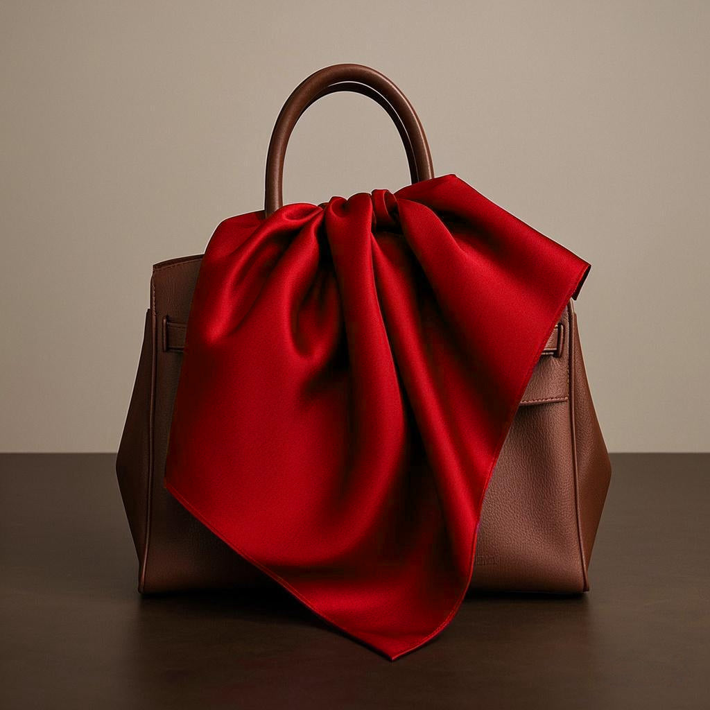 [Rød] SilkSilky-DK Halstørklæde 002