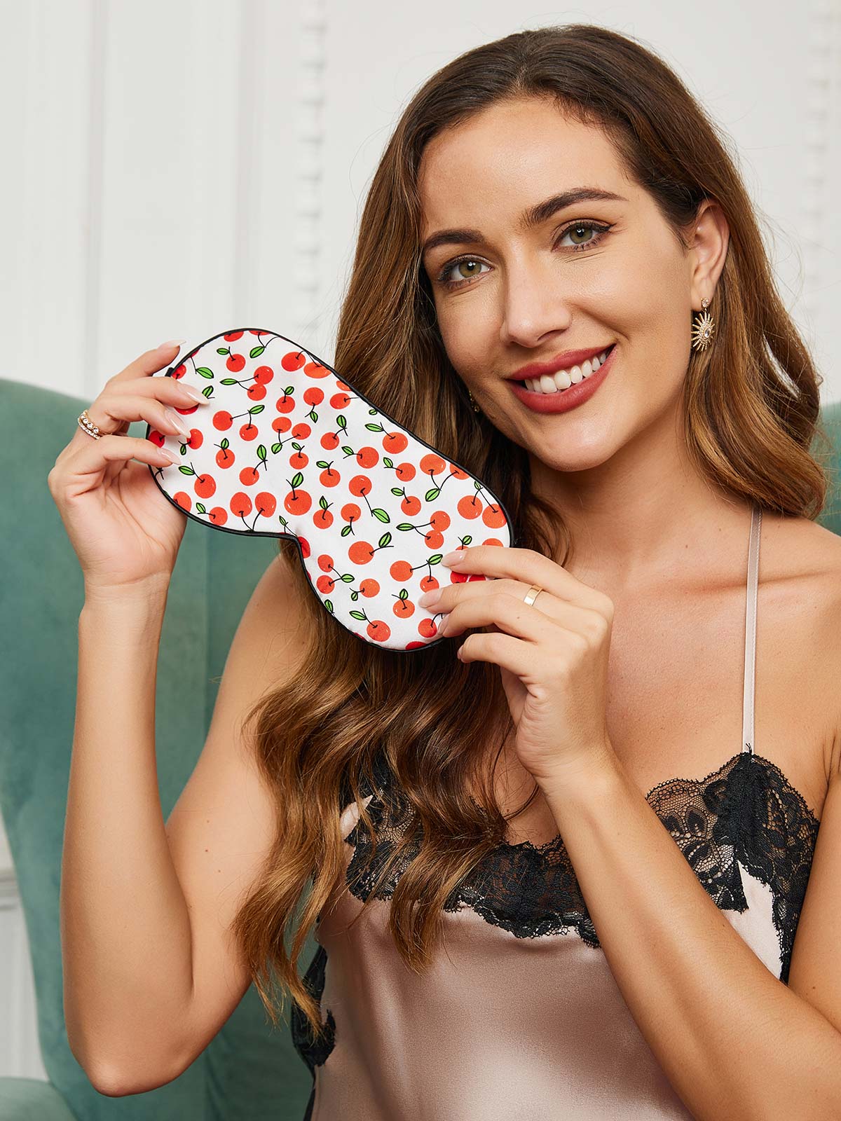 [Rosenrød] SilkSilky-DK 19Momme Eye Mask 001