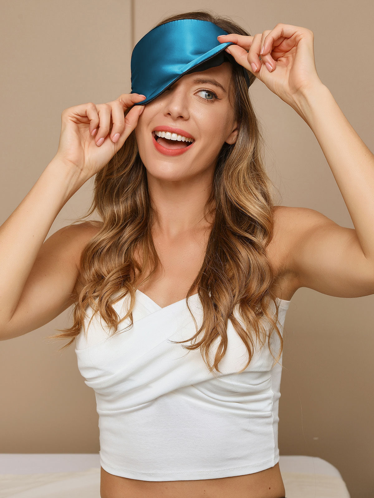 [Blågrøn] SilkSilky-DK 19Momme Eye Mask 003