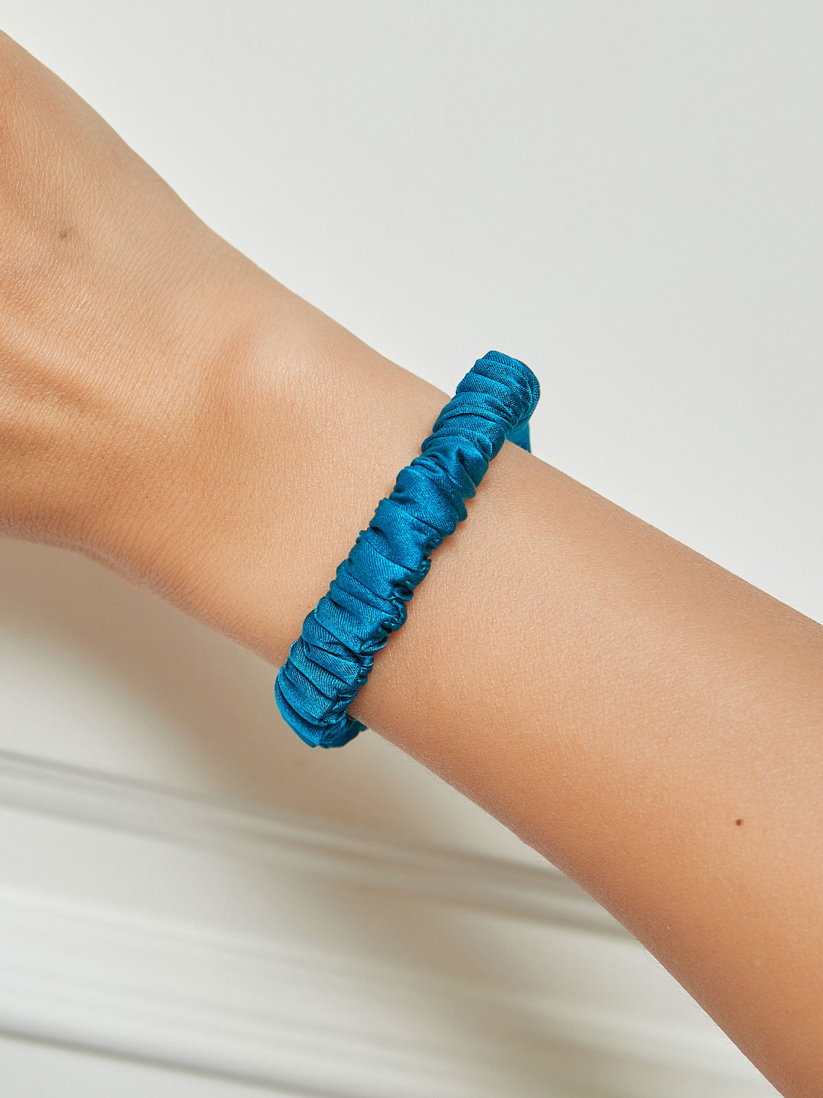 [Blågrøn] SilkSilky-DK 19Momme Scrunchie 001