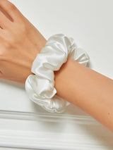 [Hvid] SilkSilky-DK Scrunchie 001