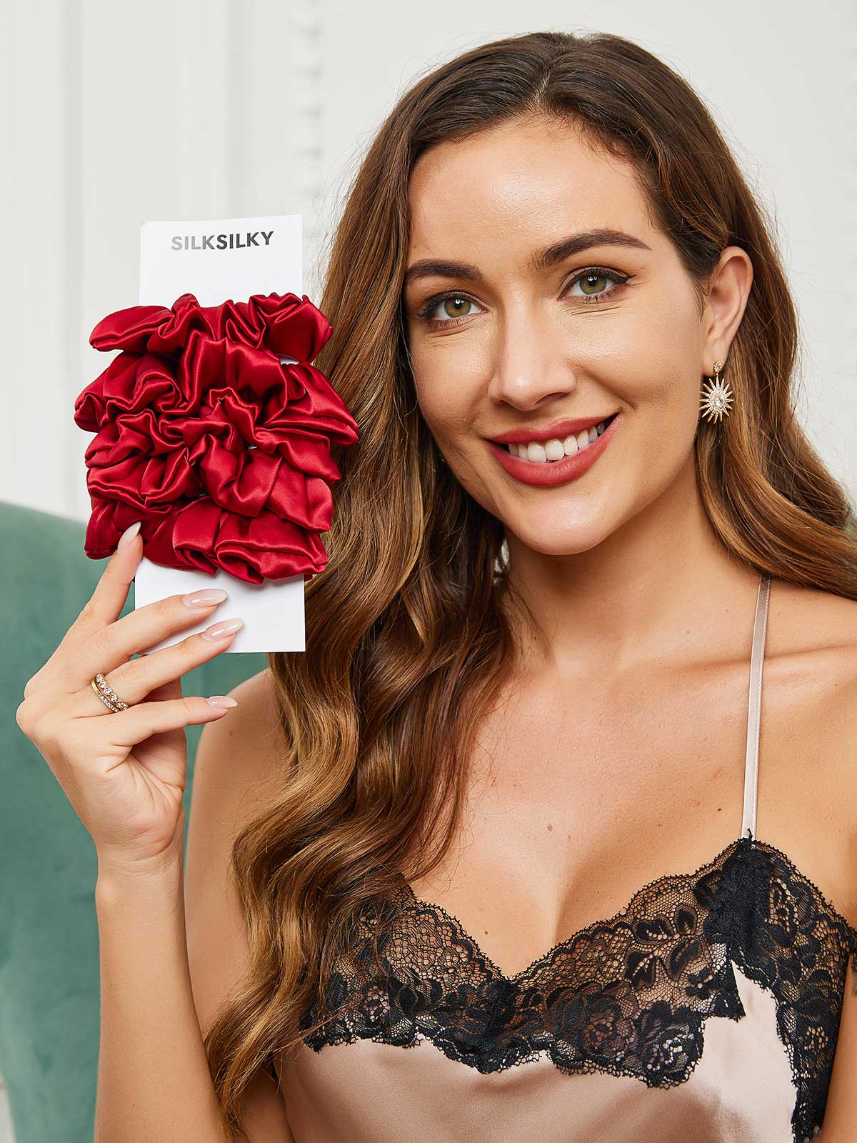 [Vin] SilkSilky-DK 19Momme Scrunchie 002