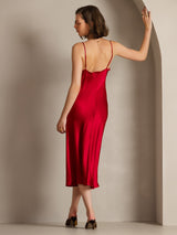 [Vin] SilkSilky-DK Sleeveless Cowl Neck Kjole 002