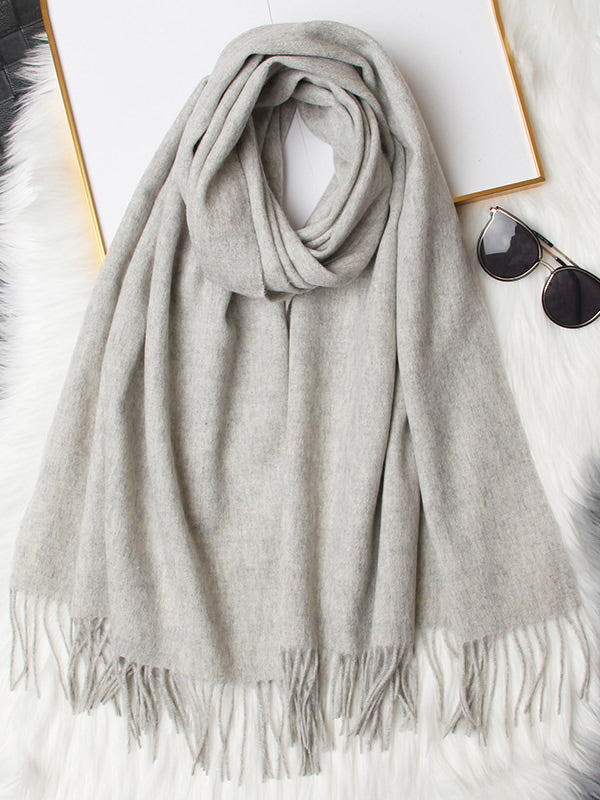 [Lysegrå] SilkSilky-DK Scarf 005