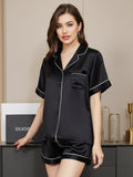 SilkSilky-DK Revers Dame Pyjamas Sort 003