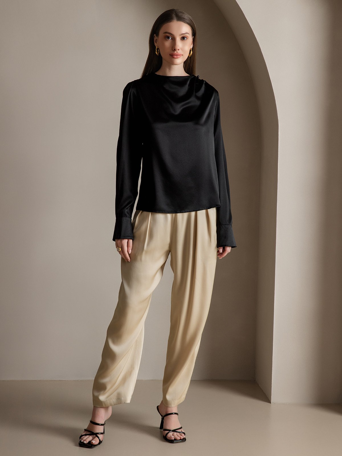 [Sort] SilkSilky-DK 19Momme Silke Womens Shirt 008
