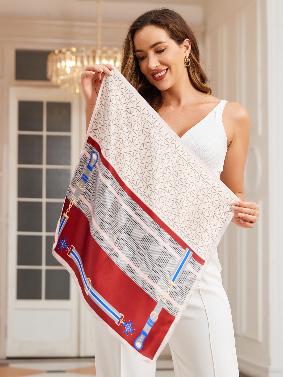 [P037] SilkSilky-DK Pure Silk Scarf 004