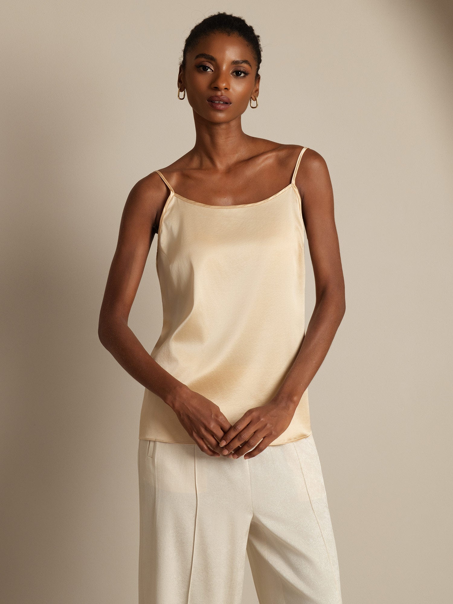 [Champagne] SilkSilky-DK 19Momme Silke Camisoles 003