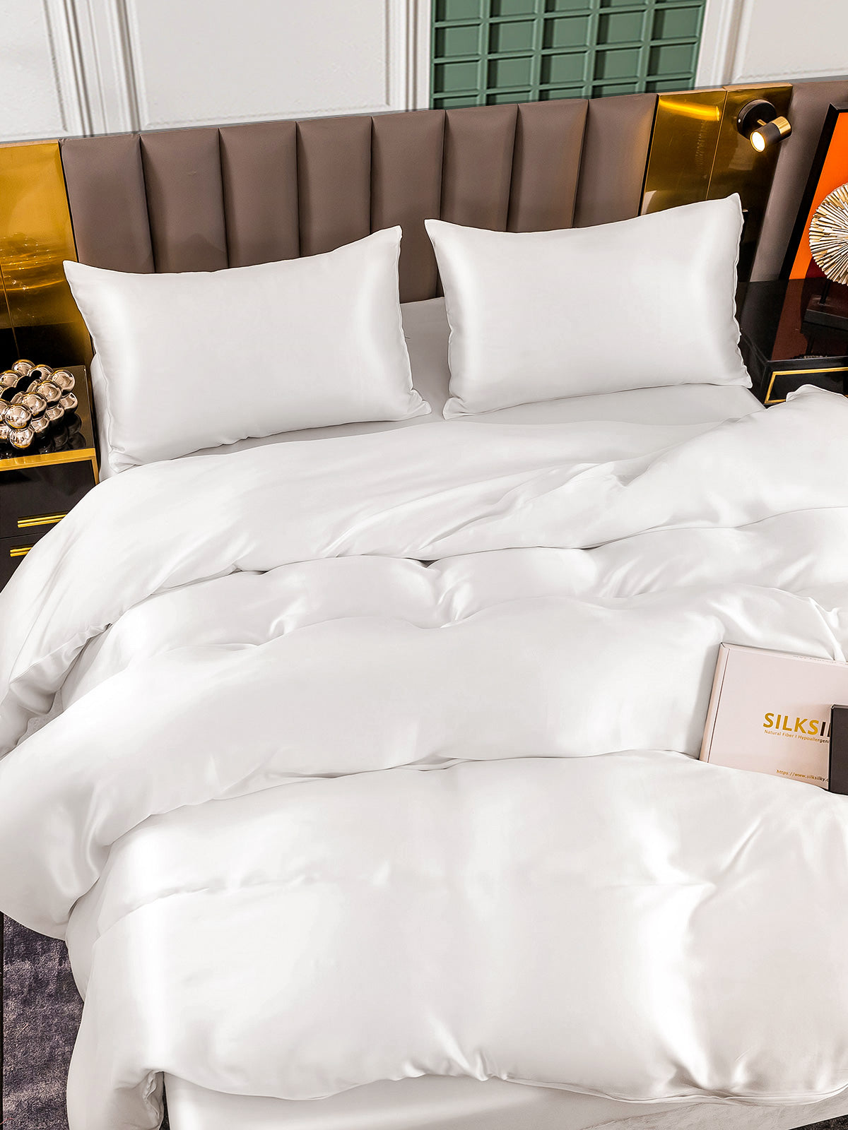 [Hvid] SilkSilky-DK 25Momme Bedding Set 005