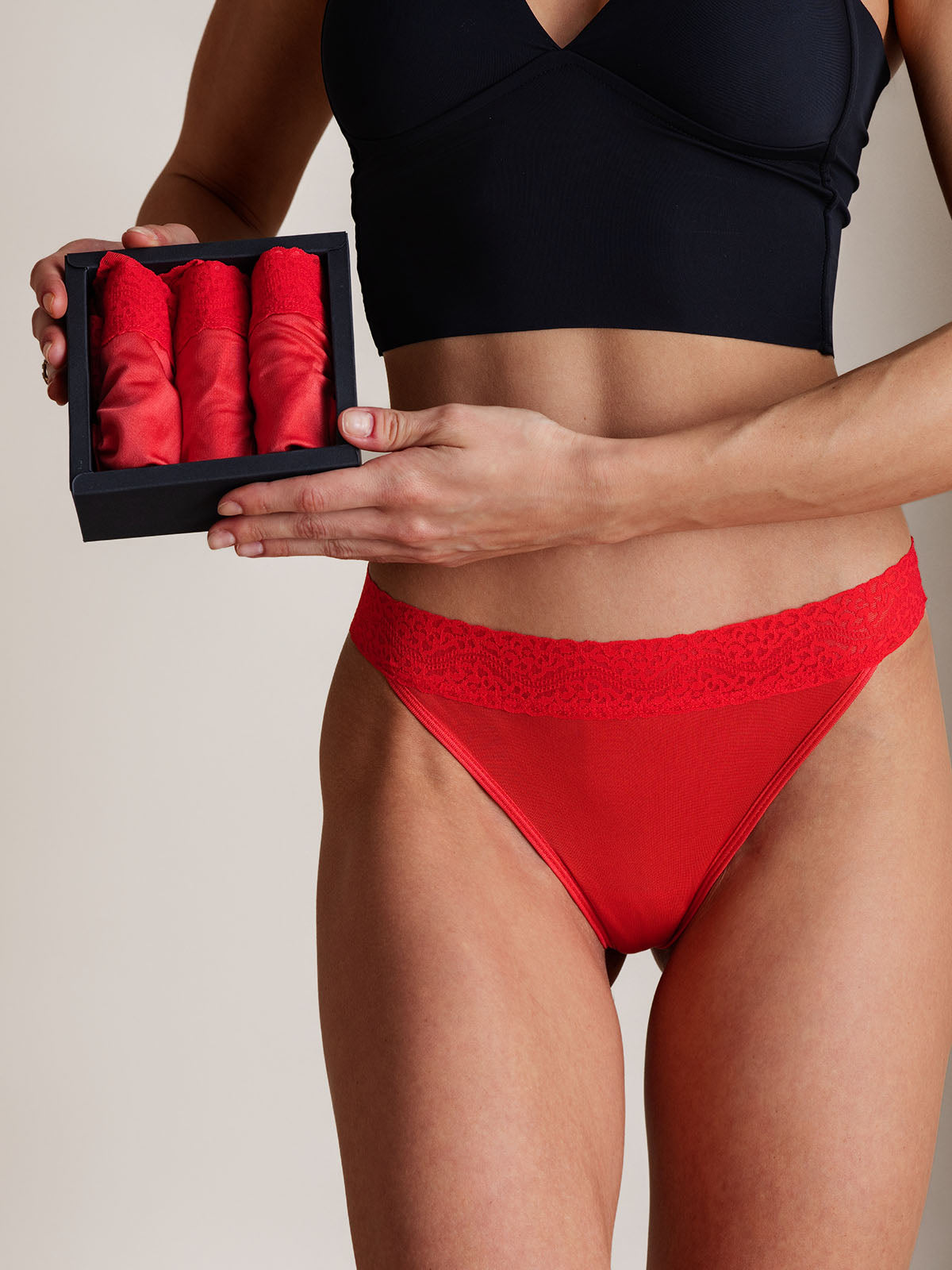[Rød] SilkSilky-DK Panty 002