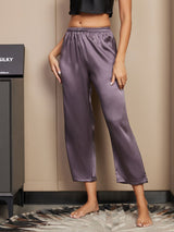 [Lilla Grå] SilkSilky-DK Women's Sleep Pants 004