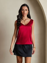 [Vin] SilkSilky-DK Sleeveless V Neck Camisole Top 004