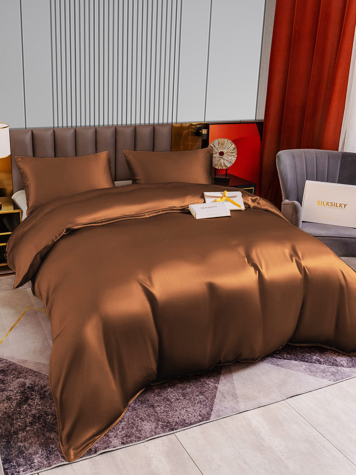 SilkSilky-DK-22Momme-Pure-Silk-Bedding-Set-Kaffe-003