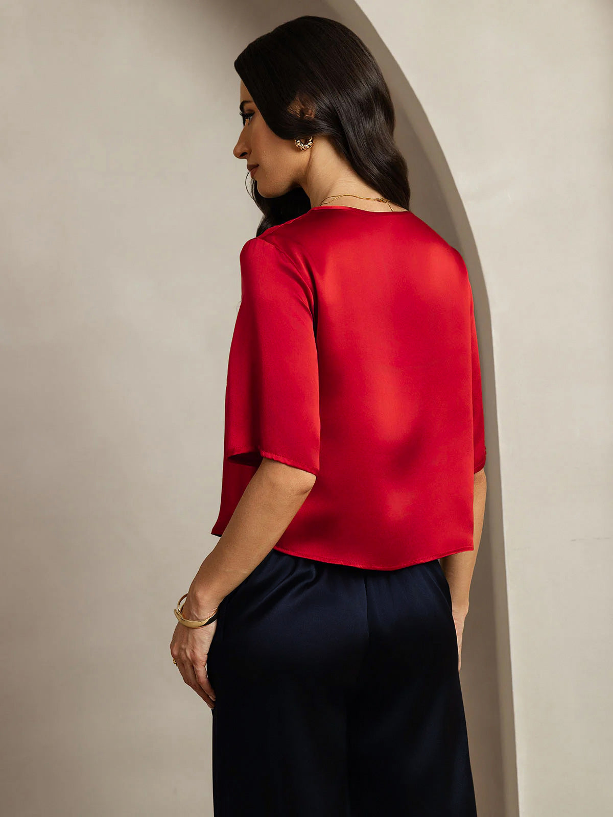 [Mørkerød] SilkSilky-DK Womens T-Shirt 002
