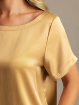 [Tan] SilkSilky-DK 19Momme Dame Pyjamas 004