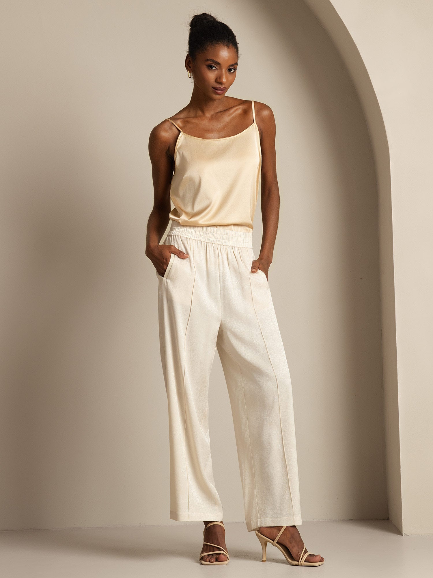 [Champagne] SilkSilky-DK 19Momme Silke Camisoles 008