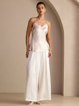 [Beige] SilkSilky-DK Sleeveless V Neck Camisole Top 005