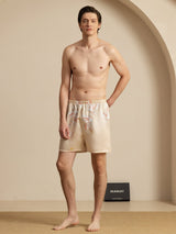 [Champagne] SilkSilky-DK 19Momme Mens Sleep Bottoms 006