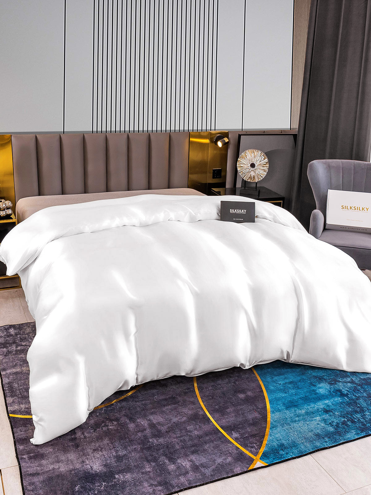 [Hvid] SilkSilky-DK 22Momme Duvet Cover 003