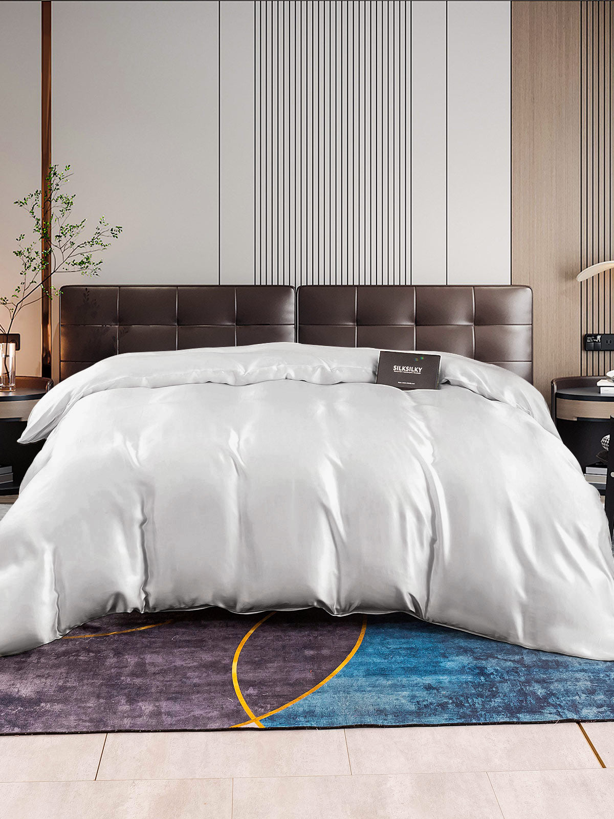 [Sølv] SilkSilky-DK 22Momme Duvet Cover 001