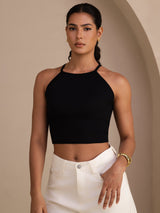 [Sort] SilkSilky-DK Sleeveless Crew Neck Camisole Top 001