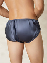 [Gråblå] SilkSilky-DK Silke Mens Underwear 002