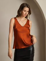 [Karamel] SilkSilky-DK Sleeveless V Neck Camisole Top 006