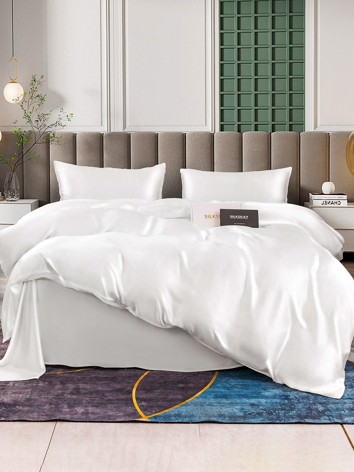 [Hvid] SilkSilky-DK 25Momme Bedding Set 001