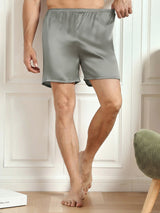 [Grågrøn] SilkSilky-DK Men's Sleep Shorts 001